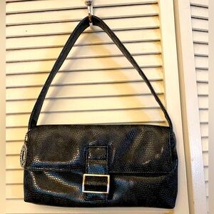 Steve Madden black pattern (or snake skin pattern) shoulder bag.